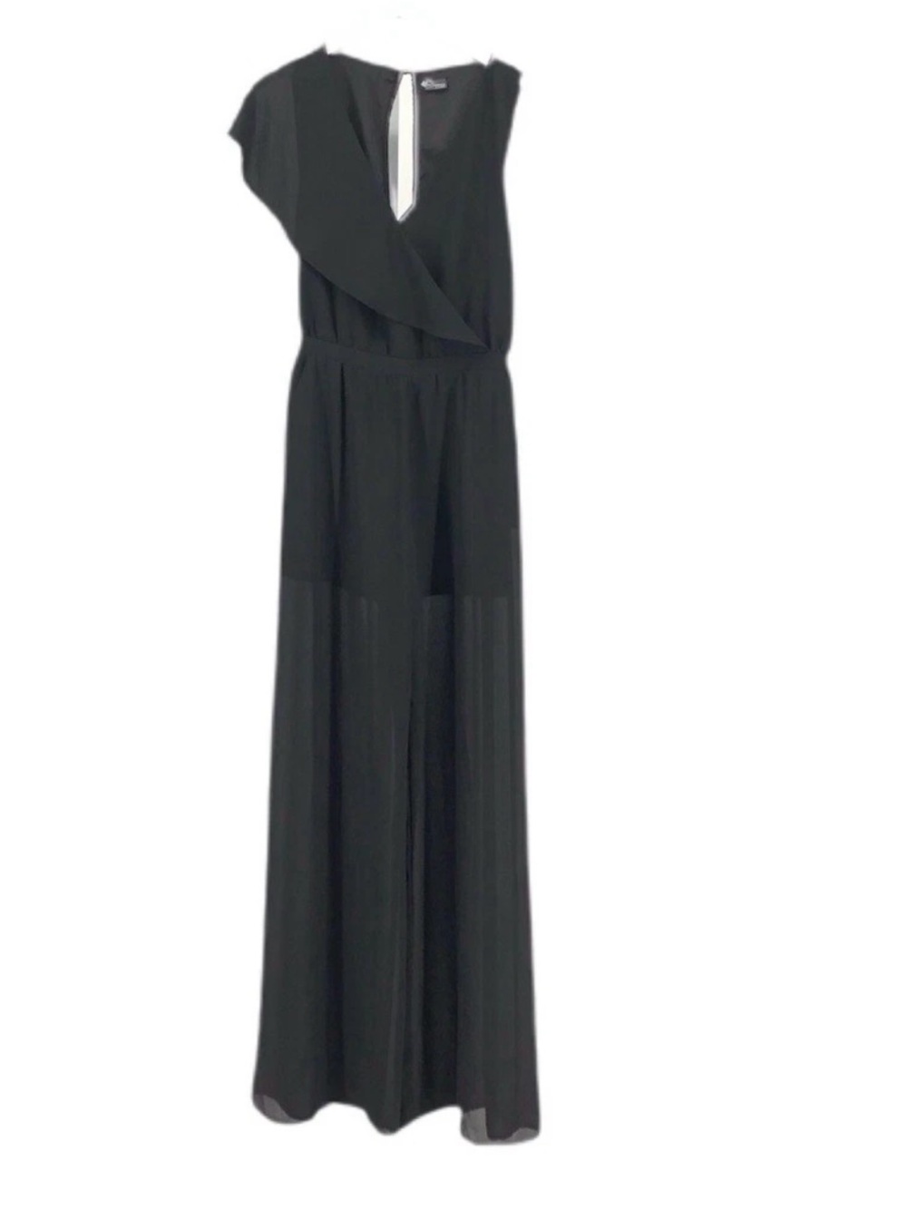 Sparkle & Fade Black One Shoulder Jumpsuit size S